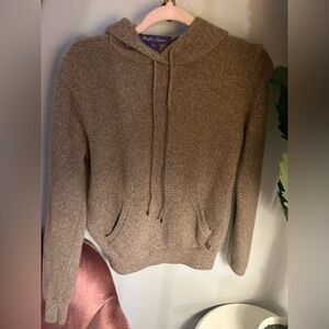 Ralph Lauren Purple Label brown cashmere hoodie size small
